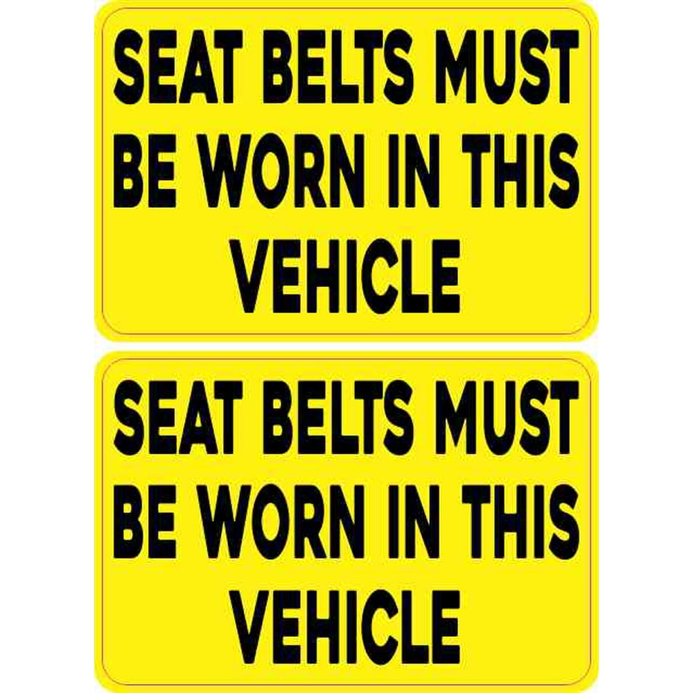 3in X 2in Seat Belts Must Be Worn Stickers