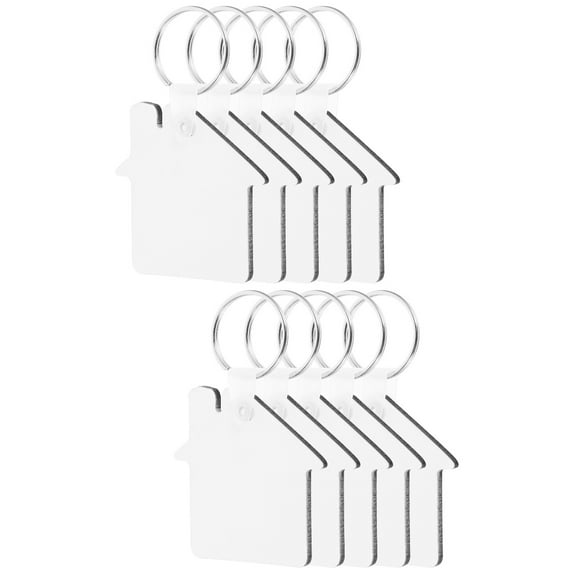 10 Pcs  Sublimation Blanks Key Chains Decorative Blank Keychains DIY Keychains Sublimation Blanks