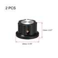thumbnail image 2 of 2 piezas de botones rotativos de control de volumen de potenciómetro de orificio de eje de 6.4mm para pedales de efecto color negro, 2 of 3