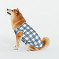 thumbnail image 4 of LNWH Blue Gingham Print Pattern Dog Clothes, Breathable Warm Cotton Pet Clothes 3X-Large, 4 of 8