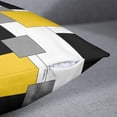 thumbnail image 2 of Set of 2 Yellow Geometric Throw Pillow Covers Black Grey White Painting Abstract Checkered Design Decorative Pillow Case Modern Home Decor Standard Square 18x18 Inch Cushion Pillowcase, 2 of 5