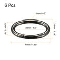 thumbnail image 2 of Uxcell 1.85 Inch Spring Oval Ring Round Snap Clip Trigger for Bag Purse Keychain, 6Pack Black, 2 of 6