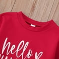 thumbnail image 5 of Hpapadks Baby Girl Outfits Fashion Valentine's Day Letters Long Sleeve Tops Hearts Trousers Baby Girl Clothes Red 18 Months-24 Months, 5 of 5