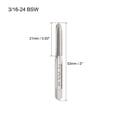 thumbnail image 2 of Unique Bargains Machine Tap 3/16-24 BSW Thread Pitch 3 Straight Flute H2 High Speed Steel 2pcs, 2 of 5