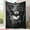 40x30inch（102cmx76cm）, variant on 1pc Gothic Bat & Moon Printed Flannel Blanket - Black & White Bat Silhouette with Full Moon & Bats, Soft Bedspread for Bed, Sofa, Travel - Dracula-Inspired Design, Machine Washable All-Season Comfort