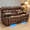 Brown, variant on Power Loveseat Recliner Sofa with Console, Massage & Heat, LED Theater Seating with Bluetooth Speaker, USB Charging, Cup Holders, Storage, Tray Table & Cup Holder, Breathable Leather, Brown