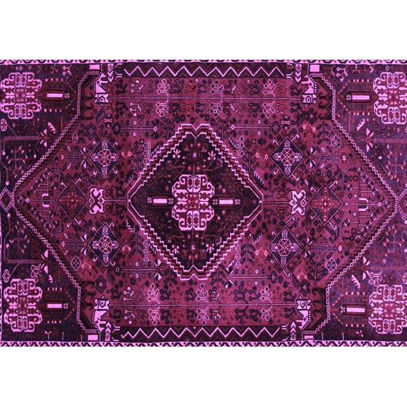 Ahgly Company Indoor Rectangle Persian Purple Traditional Area Rugs, 6' x 9'