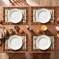 thumbnail image 5 of Sm:)e Simple Cartoon Pattern&nbsp;Turkey&nbsp;Maple&nbsp;Leaf&nbsp;Pumpkin&nbsp;Plaid Print Thanksgiving Placemats 12x18 Inch Set of 4, Fall Kitchen & Dining Table Decor, 5 of 7
