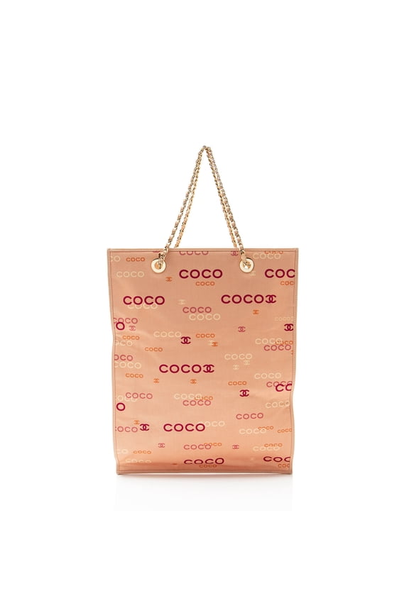 Pre-Owned Chanel Vintage Canvas Coco Logo Tote