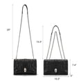 thumbnail image 3 of Montana West Quilted Crossbody Bag for Women Small Clutch Purse with Silver Chain, Black, 3 of 7