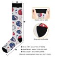 thumbnail image 3 of FORMRS Womens Knee High Socks Casual Long Thick Travel Daily Wear, 2 Pairs, Cartoon American Football Helmets, 3 of 6