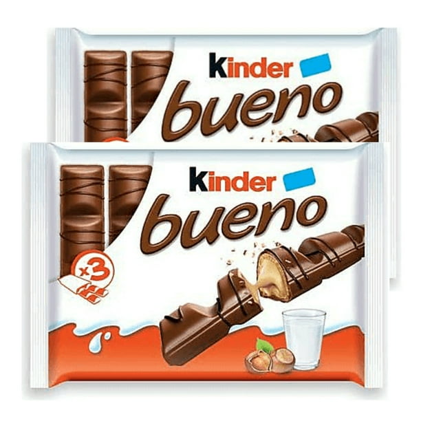 Kinder Bueno Milk Chocolate Family Pack (6 x 43g bar, 12 pieces )total