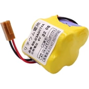 4400mAh BR-2/3AGCT4A 6V PLC Battery for FANUC A98L-0031-0025 A06B-6114-K504 Machine, Non Rechargeable (Brown Connector)