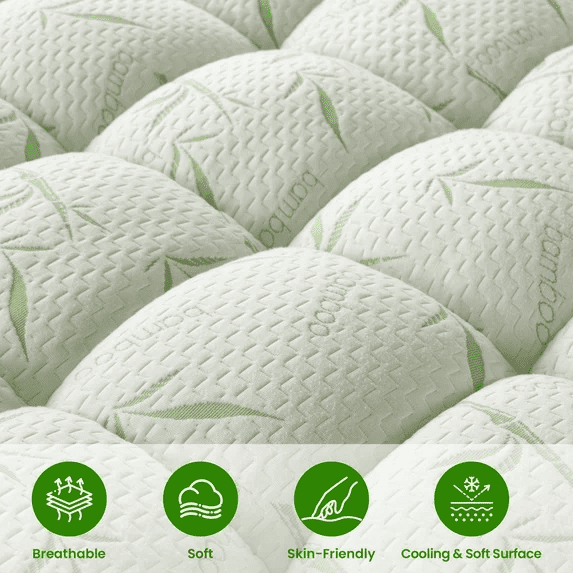 Sonoro Kate Twin Bamboo Mattress Topper, 900 GSM Plush photo 6