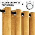 thumbnail image 3 of XWZO Velvet Curtains 96 Inches Long - Room Darkening, Energy Efficient Super Soft Velvet Blackout Curtains for Living Room/Bedroom with Tiebacks, Grommet, Warm Gold, W52 x L96, Set of 2, 3 of 11