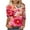 Pink Plus Size Blouse for Women_0, variant on CYMMPU Blouses for Women Dressy Casual Crew Neck Summer Trendy Shirts Spring Tops Floral Pattern Tunic Tops Loose Fit 3/4 Sleeve Mother's Gift Tops T-Shirts Pink M