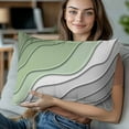 thumbnail image 3 of Decorative Throw Pillow Covers 12x20 Inch Set of 2 Geometric Gradient Home Decor Pillow Cases for Couch, Sage Green Gray Ombre Cushion Case for Living Room Bedroom Bed Car Chair, 3 of 9