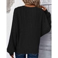 thumbnail image 2 of Women Lightweight Sweaters Ribbed Solid Color Design 5XL Plus Size Sweaters for Womens Long Sleeves Oversized Pullover Tops Relaxed Fit Cogild, 2 of 6