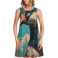 thumbnail image 1 of Vsdgher Robe d'Été Imprimée Canard Bleu Aquarelle pour Femmes Robe de Plage Décontractée Col en U Sans Manches Robe Débardeur Ample avec Poche, 1 of 7