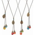thumbnail image 1 of 4 collares de cuentas de cerámica de colores con hojas, 1 of 7