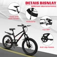 thumbnail image 5 of 20" Mountain Bike, 7-Speed with Durable Steel Frame & Front Suspension - Grey, 5 of 7