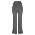 thumbnail image 5 of Lenpel Flare Leggings for Women High Waisted Stretchy Pull on Bell Bottom Work Dress Pants Bootcut Yoga Pants with Pockets(Dark Gray,XX-Large), 5 of 7