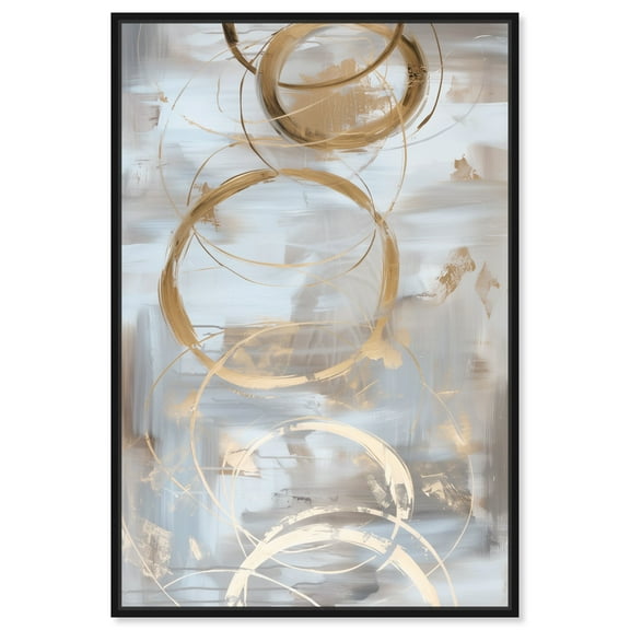 Dune Impressions IV Canvas Elegant Gold Abstract by Art Remedy, Black Frame, 10" x 15"