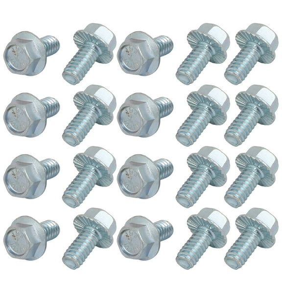 Unique Bargains 20Pcs 1/4-20 x 1/2 Inch Thread Carbon Steel Hex Serrated Head Flange Screw Bolt