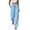 BL38_Sky Blue, variant on Lumtrix Cotton Linen Pants for Women Wide Leg Palazzo Pants Elastic High Waisted Summer Beach Casual Lounge Slacks with Pockets Army Green M