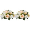 thumbnail image 3 of Nuptio 2/10 Pcs Fake Flower Ball Arrangement Bouquet, Artificial Flower, 15 Heads Plastic Roses with Base, Wedding Centerpiece Flower Rack for Parties Valentine's Day Home Décor, 3 of 7