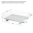thumbnail image 2 of Household Essentials Glidez 4mm White Wire 15" Single Basket Sliding Premium Kitchen Organizer, 2 of 13