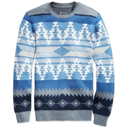 - American Rag CIE NEW Blue Mens Size Large L Pewter Crewneck Sweater