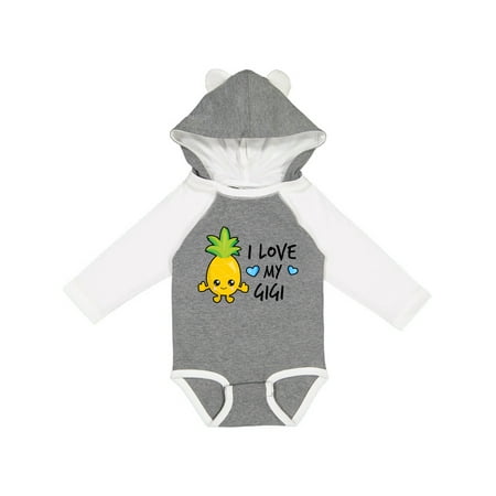 

Inktastic I Love My Gigi with Pineapple Boys Long Sleeve Baby Bodysuit