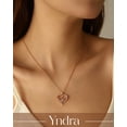 thumbnail image 3 of Yndra Rose Gold Plated Heart Necklace for Women,S925 Sterling Silver Birthstone Butterfly Pendant Necklace,Jewelry Gift for Her Wife Mom Girlfriend,Birthday Mother’s Day Gift, 3 of 10