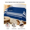 thumbnail image 4 of Blue Striped Couch Cover Sofa Covers 3 Cushion Sectional Couch, Farmhouse Blue White Stripes Washable Sofa Covers Slipcover Sectional Sofa Cover, Furniture Protector 71"x150", 4 of 9