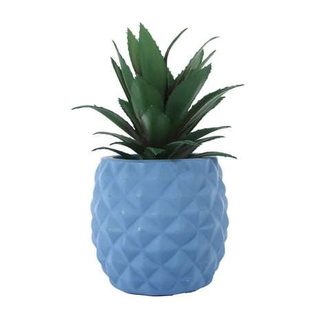 

Miayilima Resin Decoration Pineapple Green White Collar Desk FlowerpotFlower Pots