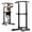Black, variant on Pull Up Bar Dip Squat Rack Workout Station Height Adjustable Free Standing Chin
