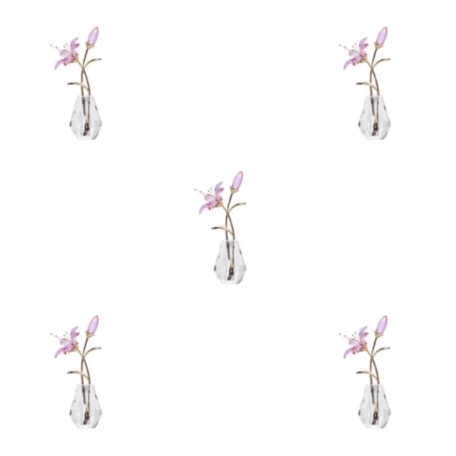 Naiovety Estatuilla de flores de cristal transparente Ramos de escritorio Fiesta Día de la madre Type8 NO8