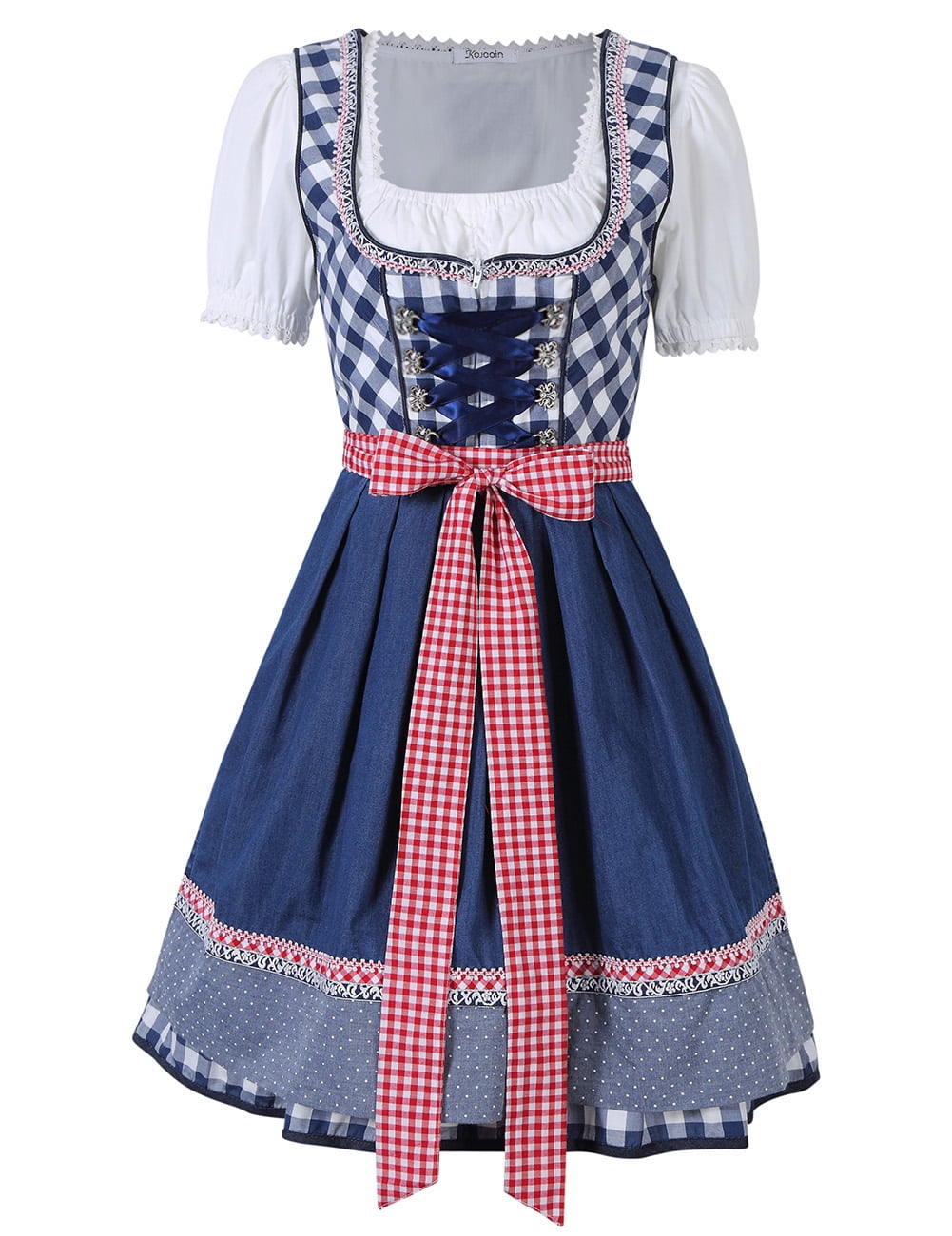 Bavarian Girls Fancy Dress German Oktoberfest Beer Maid Kids Costume Outfit New 