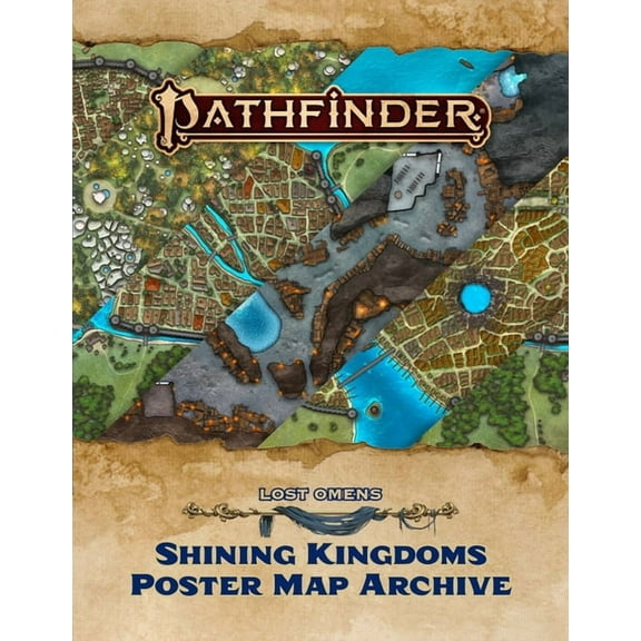 Pathfinder Second Edition (Pf2e) Pathfinder Lost Omens Shining Kingdoms Poster Map Archive, (Paperback)