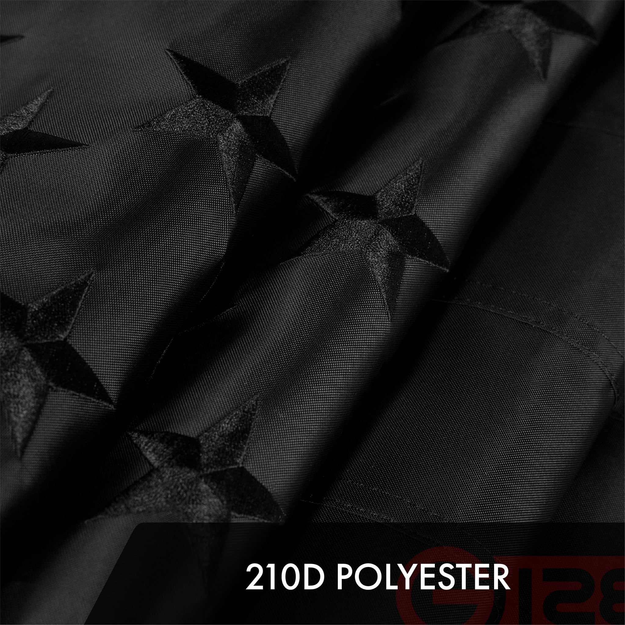 G128 – 3 Pack: All Black American USA US Flag 3x5 ft Embroidered Stars Sewn Stripes Brass Grommets