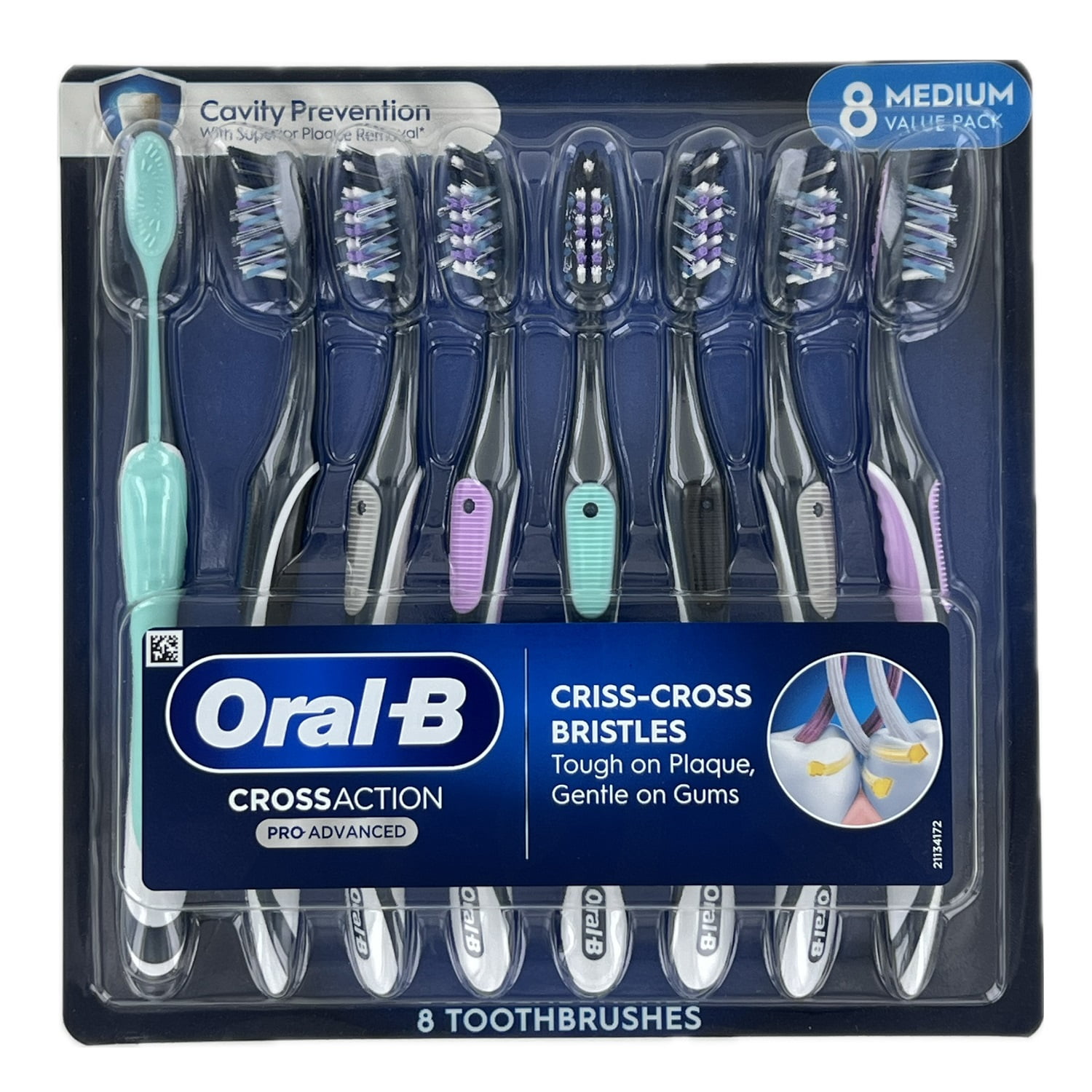 Oral-B Ortho Toothbrush, V-Trimmed Bristles, Ergonomic Grip, Soft