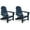 Blue, variant on 2PCS Folding HDPE Adirondack Chair with 4 in 1 Cup Holder Tray, Outdoor Patio Plastic Adirondack Chairs Weather Resistant, Black