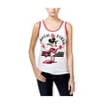 thumbnail image 1 of Freeze CMI Inc. Womens Mickey Mouse Track Tank Top, White, Juniors, Small, 1 of 1