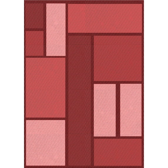 Ahgly Company Machine Washable Indoor Rectangle Transitional Red Area Rugs, 2' x 4'