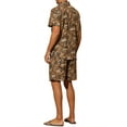 thumbnail image 3 of Camisas impresas de animales INSPIRE CHIC para hombres, conjunto hawaiano de 2 piezas, atuendo de verano, S amarillo, 3 of 4