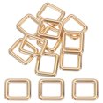 thumbnail image 1 of Uxcell Metal Rectangle Rings Buckle, Zinc Alloy Adjuster Sliders Webbing Strap Fasteners Gold 19mm, 1 of 7