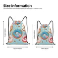 thumbnail image 3 of Bingfone Colorful Donut Drawstrings Backpacks Bags for Men Women Gym Drawstrings Bag-Small, 3 of 8