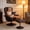 Brown, variant on 8-Point Massage Recliner with Ottoman, Heated Chenille Fabric Reclining Chair, Bent Wood Base, Indoor Lounge TV Chair with Footrest for Living Room and Bedroom