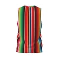 thumbnail image 2 of Rocae Mexican Serape Blanket Stripes for Men's Basketball Jersey Lightweight and Breathable Athletic Tank Top,Quick-Drying Sports Jersey Large, 2 of 9